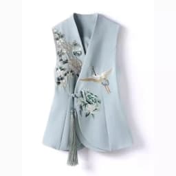 Temperament National Wind Vest Female Spring New Product 2026 Heavy Industry Phoenix Embroidery Chinese-Style Waistcoat Female
