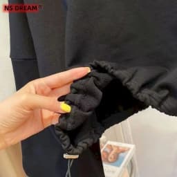 Design Pocket Pullovers Women Short Hem Drawstring Tops Spring Autumn Trend Pullover Korean Style Fashion Loose Sweatshirt Woman