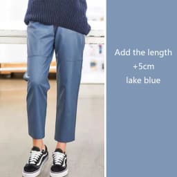 Genuine Leather Harem Pants Women Real Sheepskin Trousers High Elastic Waist 2026 New Streetwear Plus Size Pants Y2k Fashion