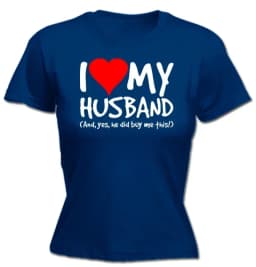 I Love My Husband Boyfriend WOMENS T-SHIRT Tee Birthday Girlfriend Wife Partner Funny Kawaii Clothes Oversized T Shirt Tops Tee