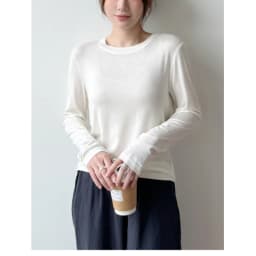 Women's Acetate Soft Long Sleeve T-shirt Spring Autumn Round Neck Thin Basic High Elasticity Tops