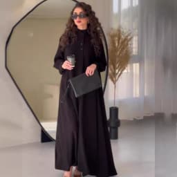 Long Abayas for Women Commuter Street Kaftan Plus Size Casual Abayas Solid Color Muslim Dress Women Musulmane Vestidos Largos