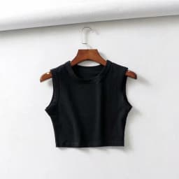 2024 Summer vintage white crop tops women biker black punk sexy tank top korean streetwear cropped sleeveless top feminino