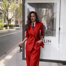 Fashion Chic Classic Black Women's Suits Notch Lapel Two Piece Jacket Pants Female Clothing Formal Office Lady Blazers Sets