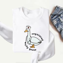 Registered Silly Goose Sweatshirt Nurse Gift Funny Goose Graphic Sweatshirts Pullver Long Sleeve Knit Hoody Women's Clothing