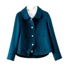 High-Quality Double-Sided Woolen Coat For Women 2024 New Short Temperament Doll Neck Mother's Outfit Woolen Coat Female Red Came