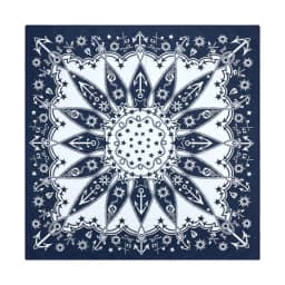 Popular Hip Hop Navy Blue Cashew Flower Bandana Men Women Outdoor Headbands Hair Band Wrist Wrap Amoeba Scarves Hair Accessories