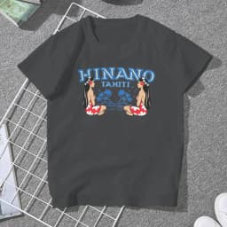 Tree Women T Shirt Hinano Tahiti Beach Leisurely Casual Tees Short Sleeve Round Neck T-Shirts 100% Cotton Summer Clothes