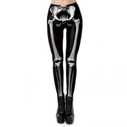 NADANBAO Skull Leggings Woman Halloween Party Trousers Festival Holiday Streetwear Female Mid Wasit Tight Pants Women's Bottom