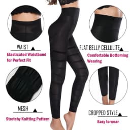High Waist Leggings Women Sculpting Firm Control Leg Tummy Flat Skinny Slimming Tights Thigh Slimmer Footless Pants Stretchy