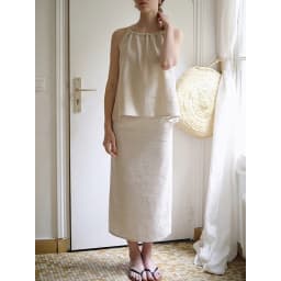 100% Linen Long Skirts For Women Skirts Casual High Waist Back Zipepr A-Line Female Skirt With Lining Faldas Largas Mujer