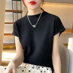 Summer Female T-shirts Short Sleeve Women O-neck Solid Color Fashion Women's Clothing Tee Mock Neck Casual Soft T Shirt Oversize
