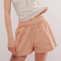 Women Shorts Striped Elastic High Waist Loose Baggy Short Trousers with Pockets 2000s Summer Streetwear