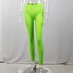 Nadanbao Green Holiday Party Leggings Women Mid Waist Elastic Tights Trousers Female Sexy Fashion Long Pants