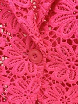 HIGH STREET Newest 2026 Designer Runway Fashion Suit Set Women's Single Button Guipure Lace Blazer Pencil Pants Suit 2pcs