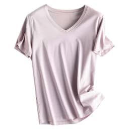 Women's T-Shirt, Short Sleeve, V Neck Tees, O Neck, Silk Cotton,Solid, Monochromatic, Summer Tops