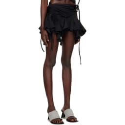New Sexy Women Gothic Punk Irregular Skirts Solid Color Drawstring Tie-Up Ruched Ruffles Mini Skirt Summer Fashion Short Skirts
