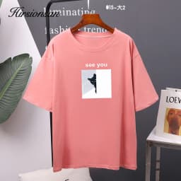 Hirsionsan Cartoon Printed Cotton Summer T Shirts Women Soft Kawaii Loose Tees Female Plus Size Short Sleeve Tops for Lady 2023