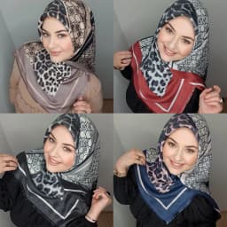 Muslim Instant Turban Satin Printed Square Hijab Abaya Scarf Women Luxury Hijabs For Woman Abayas Jersey Islamic Dress Turbans