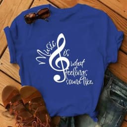 Musical Note Print Women T Shirt Short Sleeve O Neck Loose Women Tshirt Ladies Tee Shirt Tops Clothes Camisetas Mujer