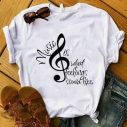Musical Note Print Women T Shirt Short Sleeve O Neck Loose Women Tshirt Ladies Tee Shirt Tops Clothes Camisetas Mujer