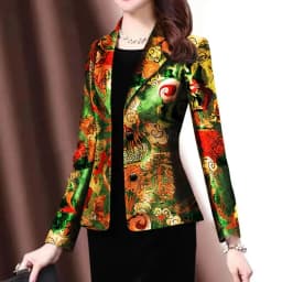 2026 Spring Suit Jacket Women's Summer New Temperament Ladies Korean Version One-Button Jacquard Slim Short Top Women Blazer Ele