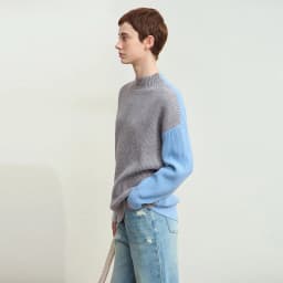 AMII Minimalism Sweaters Women 2024 Autumn Street Wear Spliced Knitted Top Drop Sleeve Loose Full Pullovers Sweaters 12344144