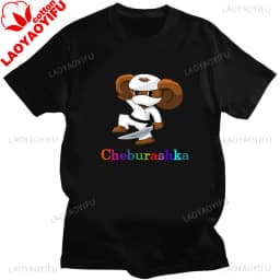 Russian Cartoon Cheburashka Graphic Tshirts Gena The Crocodile Birthday Gift T Shirt Women Kawaii Clothes Ropa Hombre