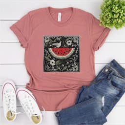 Retro Boho Watermelon Shirts This Is Not A Watermelon Shirt Human Rights Tee Watermelon Flag Tshirt Trendy Aesthetic Clothes