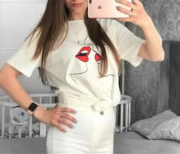 New Summer Lip Print Women's Top Short Sleeve T-shirt Oversized T Shirt Women Clothes Tops Graphic T Shirts Harajuku Clothing