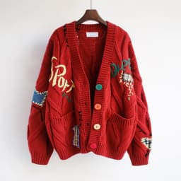 2026 Spring Autumn Female New Korean Version Lazy Style Cardigan Sweater Coat Women's Loose Short Knit Screw Thread Splicing Top