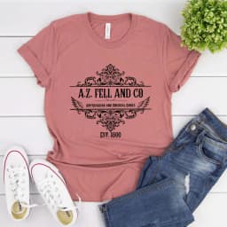 Good Omens T-shirts Woman A.Z. Fell and Co Antiquarian and Unusual Books T Shirt Retro Womens Clothing Unisex Casual Tops