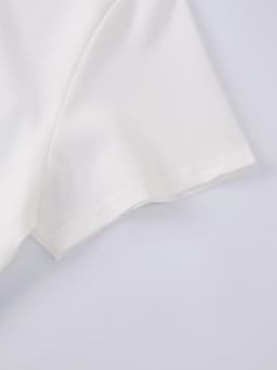 Solid V-Neck Scrub Top Elegant Micro Elasticity Uniform with Patch Pocket Split Short Sleeve Perfect for Women Nurses