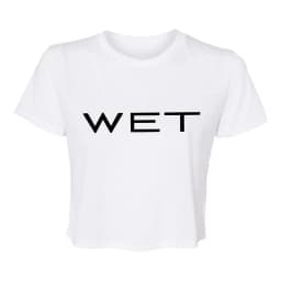 Wet Letter Print White Crop Top Shirt Y2k Streetwear Sexy Summer Clothes for Women Tank Tops 2024