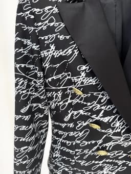 HIGH STREET Newest 2026 Stylish Designer Jacket Women's Love Letters Printed Double Breasted Blazer