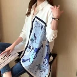 New Spring Women Blouses Fashion elegant ladies printed shirts Long Sleeve Tops Blusas Mujer