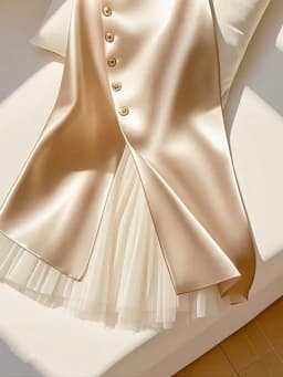 2025 New Commuting Women Fashion Spliced Mesh Single Breasted Slit Maxi Skirt Elegant Satin Temperament Long Skirts
