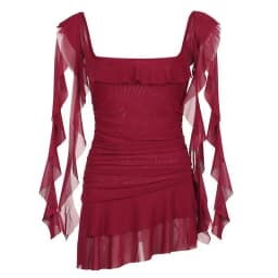 Spring Summer New Square Collar Gathered Chest Strap Short Skirt Waist in Mini Party Dress Sleeveless Gathered Hemline Dress