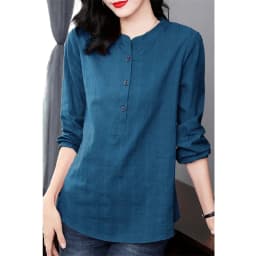 Large Size Mid Length Women Thin O-Neck Cotton Shirt Tops Coat 2025 Spring Autumn Female Long Sleeve Cardigan Blouse Jacket 5XL