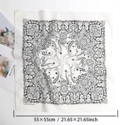 New High Quality Hip Hop 100% Cotton Bandana Square Scarf Black Paisley Riding Headband Printed Gifts for Women/Men/Boys/Girls