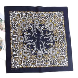 New High Quality Hip Hop 100% Cotton Bandana Square Scarf Black Paisley Riding Headband Printed Gifts for Women/Men/Boys/Girls