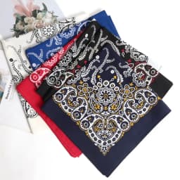 New High Quality Hip Hop 100% Cotton Bandana Square Scarf Black Paisley Riding Headband Printed Gifts for Women/Men/Boys/Girls