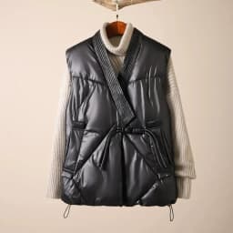 2025 New Cotton Down Winter Women's Vest Thicken V-neck Sleeveless Puffer Jacket Padded Female Warm Outerwear Women Clothing