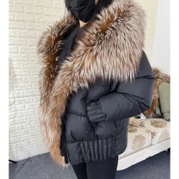MMK 2023 Winter Women Warm White Duck Down Jacket Natural Real Fox Fur Collar Hood Puffer Coat Thick Luxury Outerwear