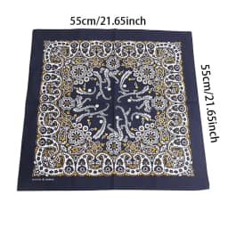 55cm*55cm Fashion Cotton Hip Hop Head Scarf Paisley Square Scarves Headwear Bandanna Hair Band Neck Wrist Wrap Band Accessories