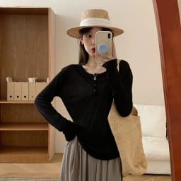 Women's Long Sleeve Sun-Proof T-Shirts Summer Cozy Loose All-Match Basic Tee Shirts Ladies Korean Style Solid Color O-Neck Tops