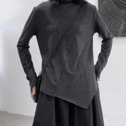 Johnature Solid Color Irregular Long Sleeve Base Shirt With Turtleneck New Casual Simple Top For Autumn Winter