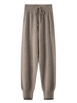 ANGEL Women Lantern Pants Autumn Winter Thick Pure Wool Pants 100% Merino Wool Knitwear Simple Style Soft Warm Korean Trousers