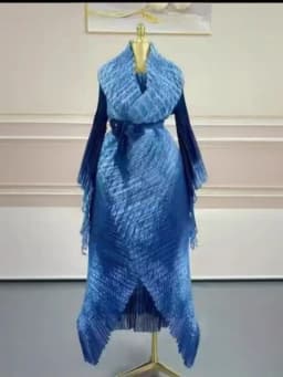 Miyake Pleated African Printed Organza Suit Irregular Suspender Skirt Two-piece Set Loose Women's Clothing 2025 Autumn New