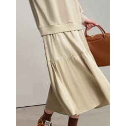 Amii Patchwork Women's Dress 2025 Winter New Casual Versatile Warm Sweater O-Neck Loose A Line Sweatershirt Dress Women 12544123